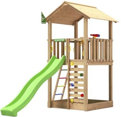 Jungle Gym Sierra Leketårn med Grønn Sklie