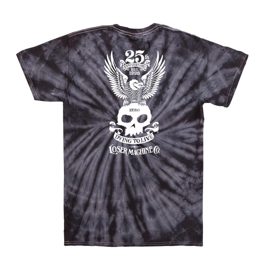 Loser Machine Company Zero Anniversary Tie Dye T Shirt Blk Spide S