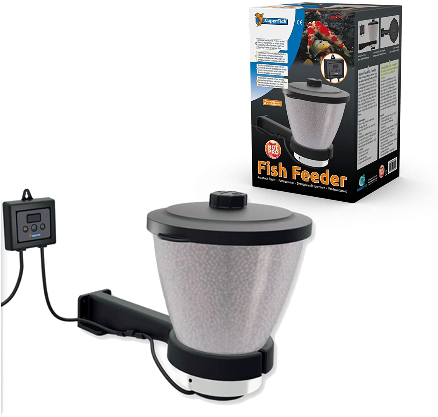 Koi-Pro fish feeder voederautomaat