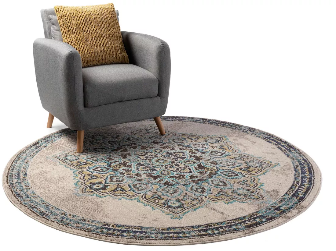 Tapis rond Casa Beige ø 180 cm rond