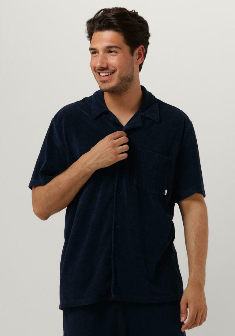 WOODBIRD donkerblauwe woodbird polo mays towel shirt