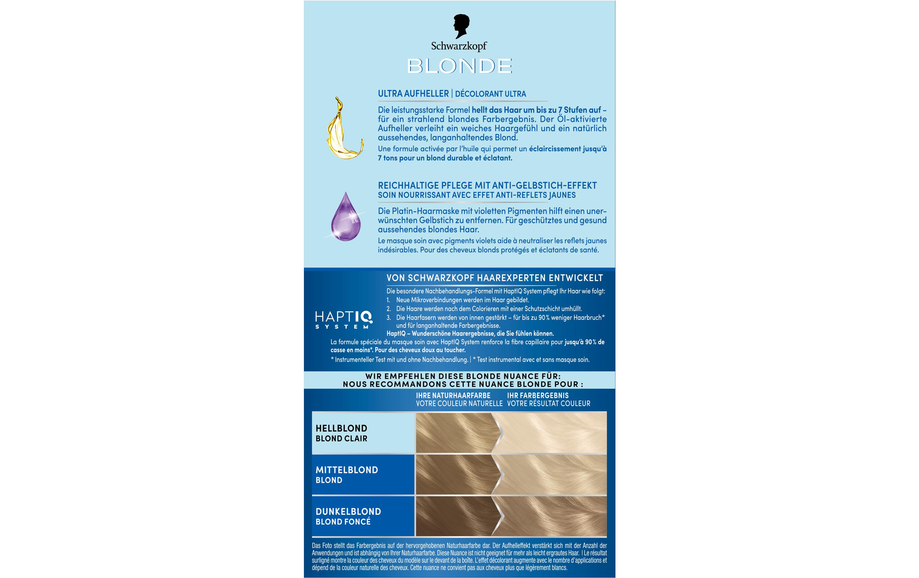 Haarcoloration Ultra Aufheller L101 SilberblondHaarfarbe mit Anti-Schädigungs-System