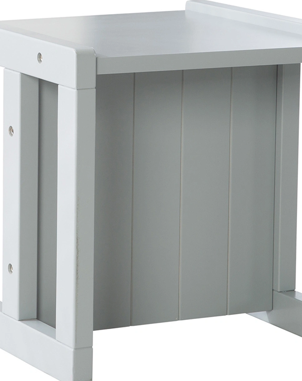 Kinderhocker LANDHAUSSTIL (Farbe: grau)