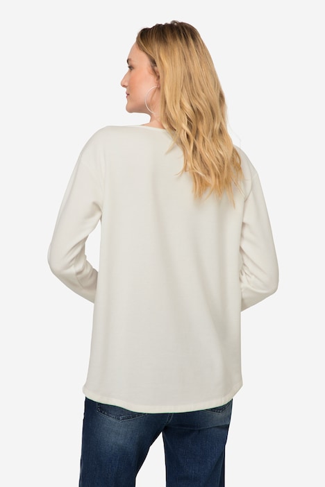 Sweatshirt, oversized, Robben Print, Rundhals, Langarm