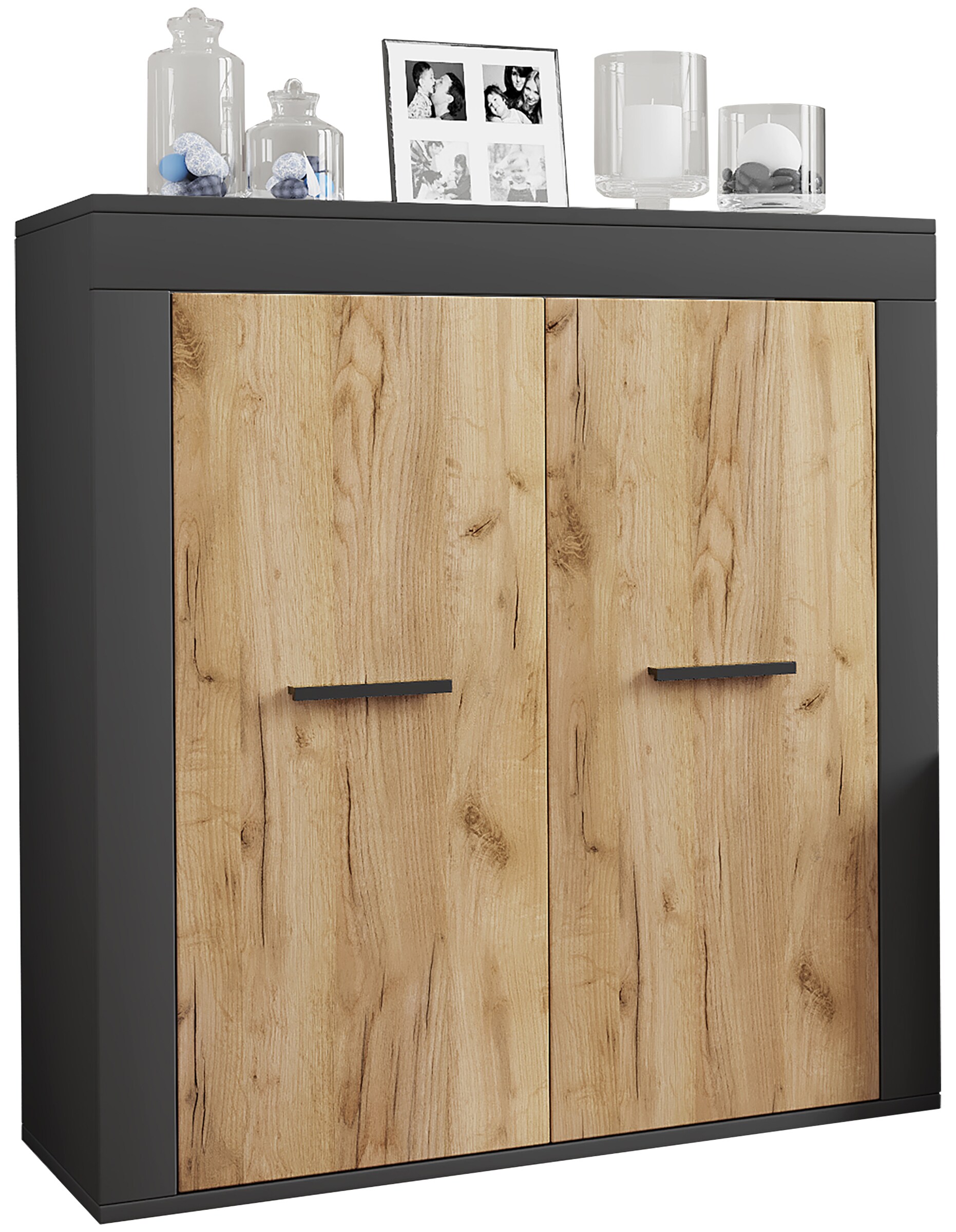 VCM 4-tlg. TV Lowboard Fernsehschrank Schrankwand Wohnzimmer Anbauwand Wohnwand Usilo L