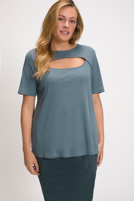 T-Shirt, A-Linie, Rundhals, Halbarm, Biobaumwolle