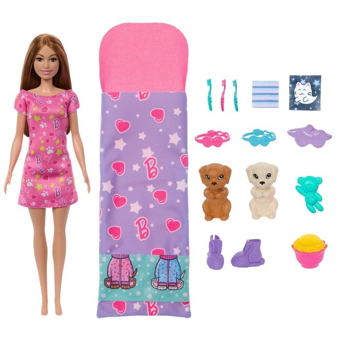 Barbie - Welpen Pyjama Party - Spielset