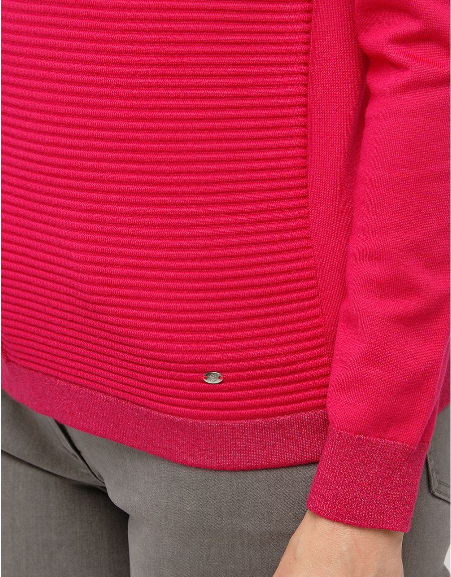 Pull rose rayures