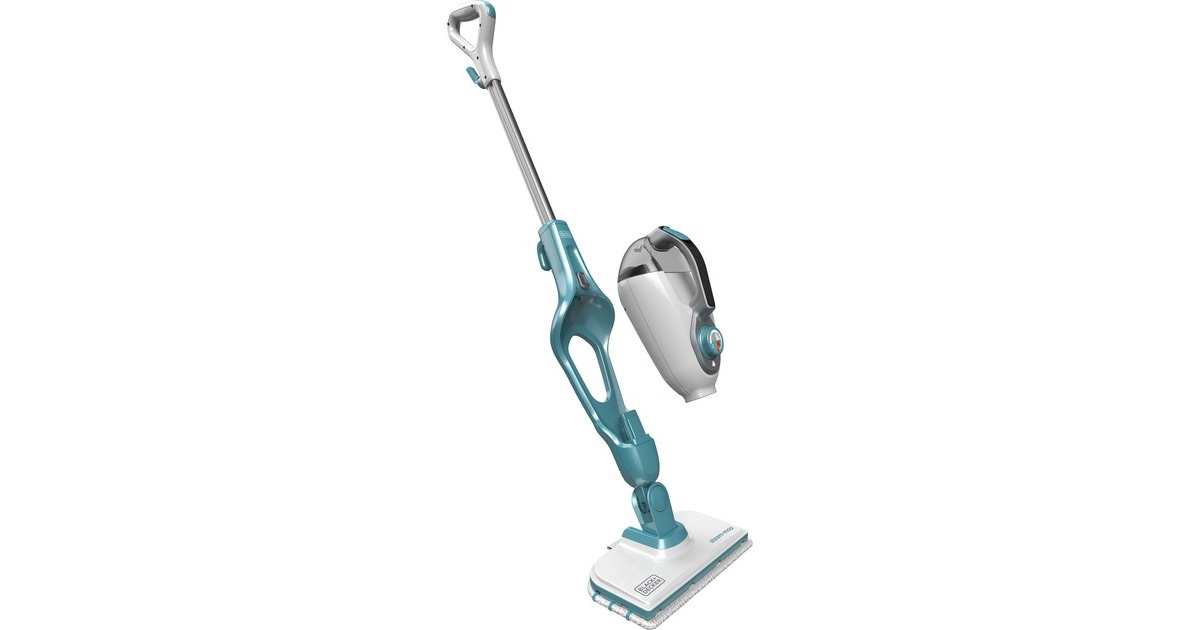BLACK+DECKERFSMH1321 1600W Steam-mop met 6 accessoires stoomreiniger  (Wit/blauwgrijs)