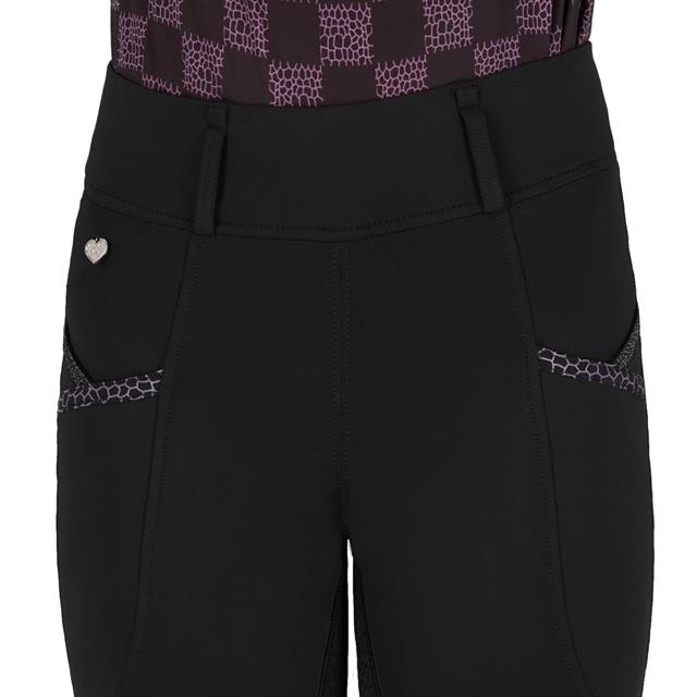 Paardrijlegging QHP Lize Full Grip Kids Zwart
