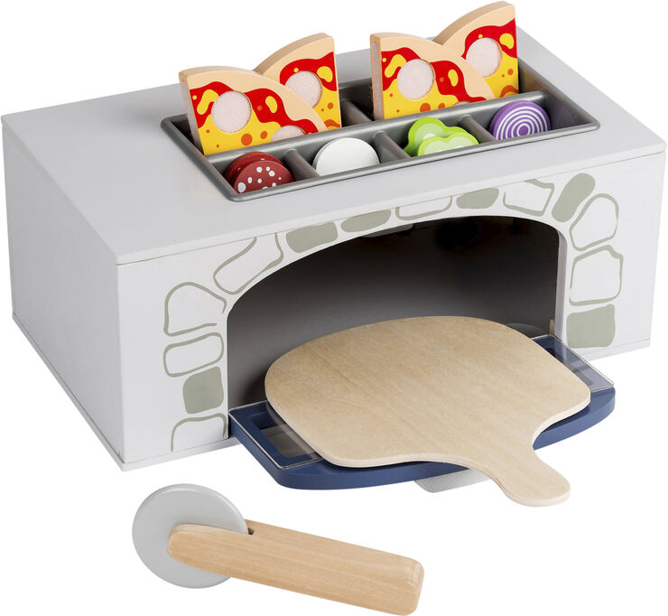 Baby Buddy BUDDY JR PIZZAOVN I TRÆ Grå & multi