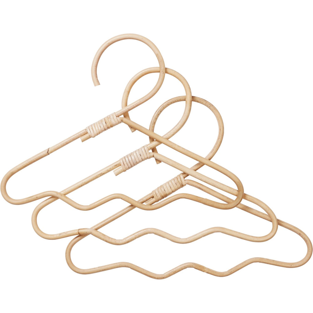 Køb Ferm Living Natural Wavi Tøjbøjler 3-Pak