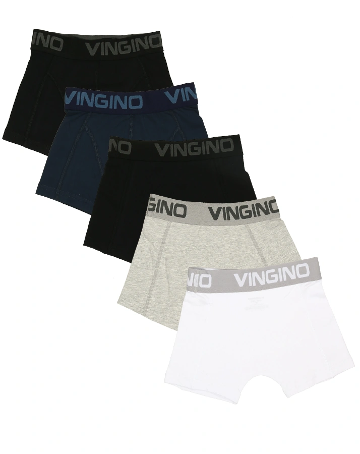 Boxershorts MULTICOLOR 5er Pack in schwarz/grau/weiß/navy