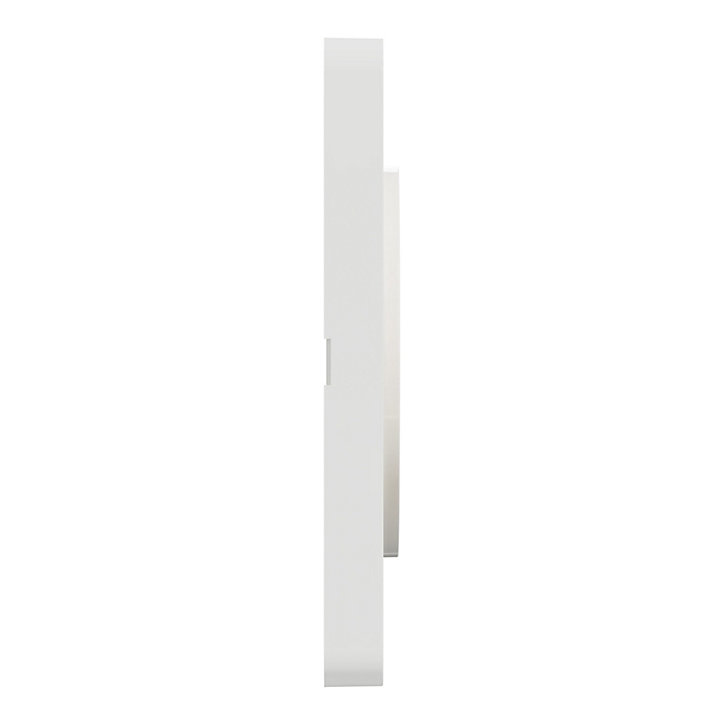 Plaque de finition simple Schneider Electric Odace Touch bronze brossé liseré blanc