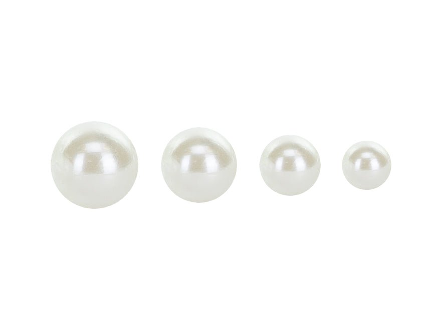 Witte Ballon Stickers Parels 3-6mm 440st
