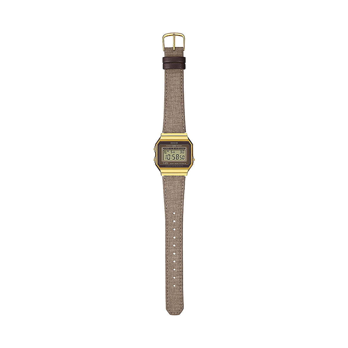 Montre CASIO mixte résine bracelet tissu gris