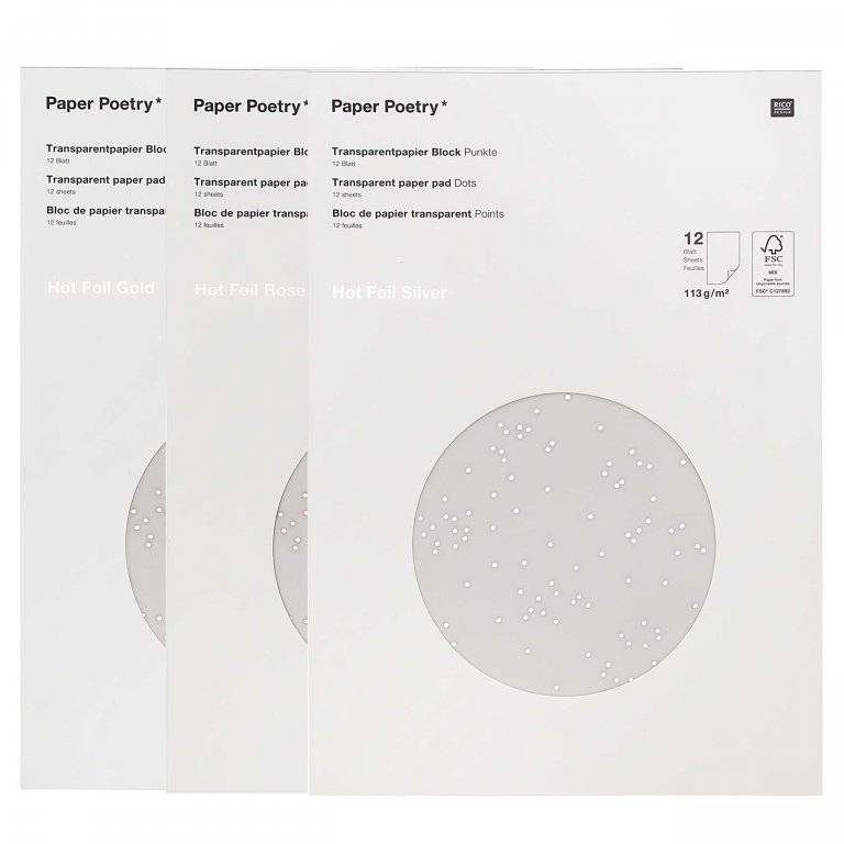 Transparentpapier Block, Punkte