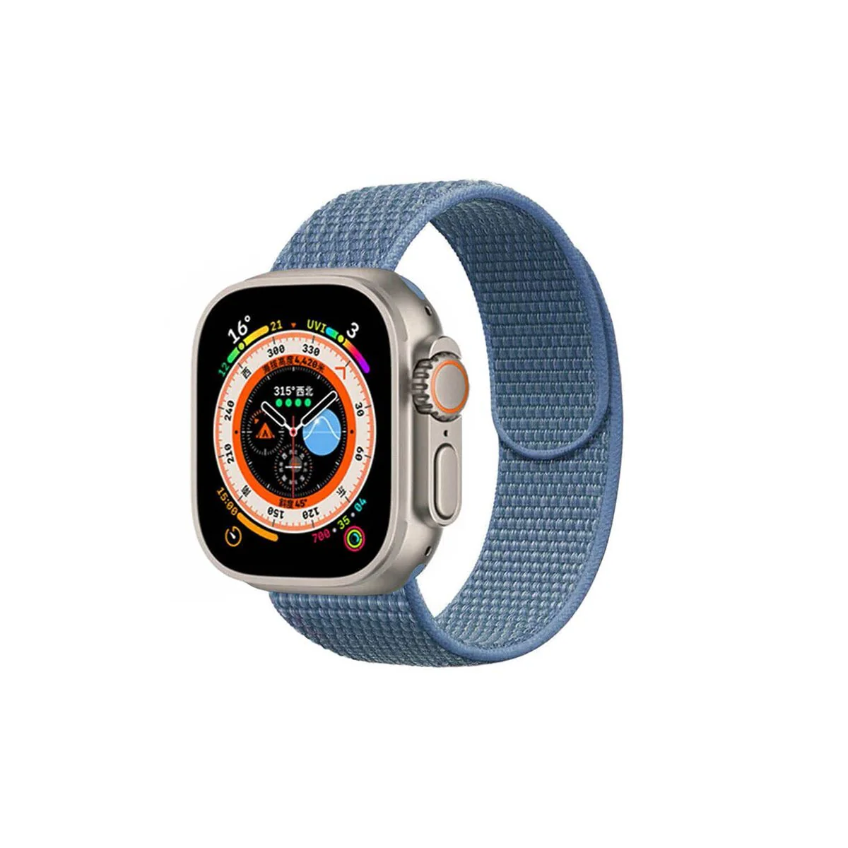 Nylon klokkerem Apple Watch Ultra (49mm) - Cape cod blue