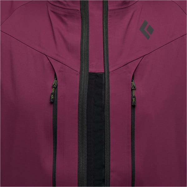 Veste de ski BLACK DIAMOND W DAWN PATROL HYBRID SHELL BLACKBERRY-BLACK