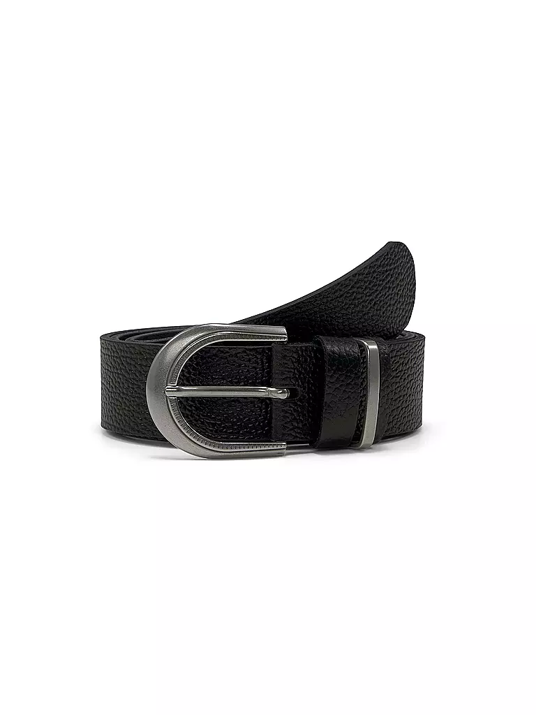 TOM TAILOR Ledergürtel schwarz
