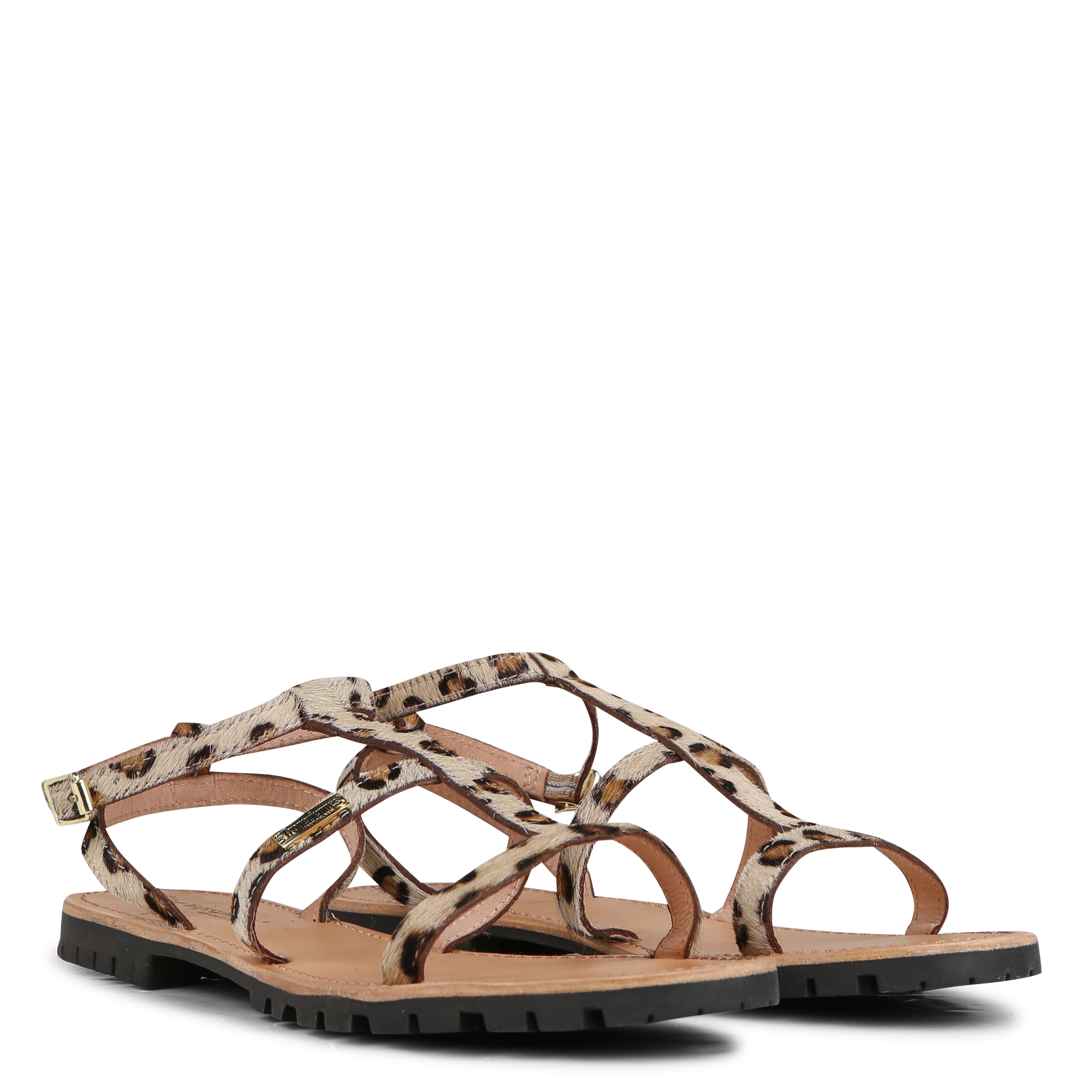 HEXOM - Sandales plates en cuir | Marron