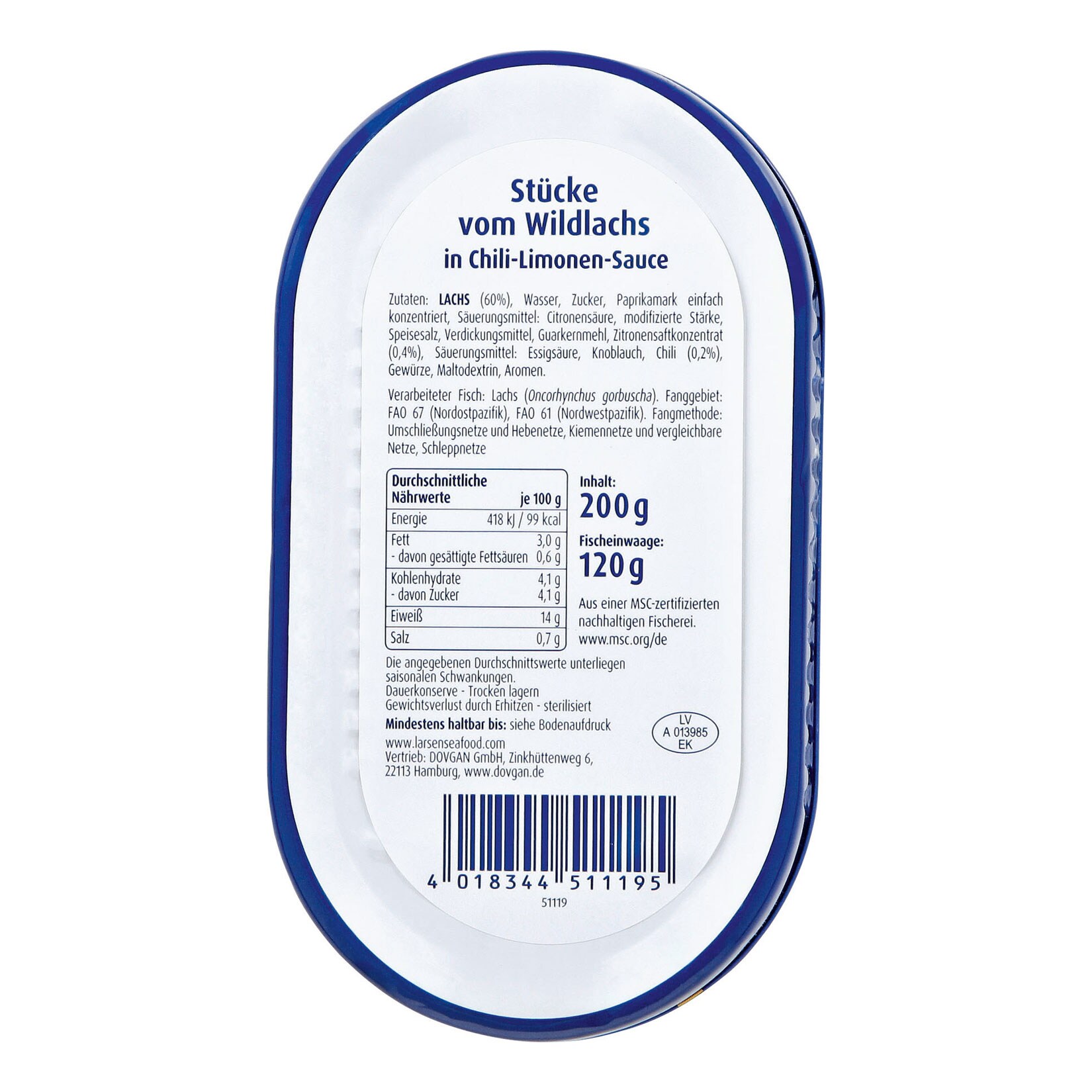 MSC Larsen Wildlachs 200 g, verschiedene Sorten, 24er Pack