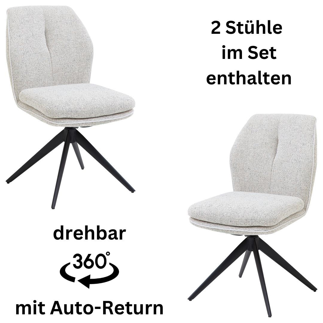 Stolkom Armlehnstuhl »Enja« (Set) 2 Stk.360 grad drehbar mit Auto-Return