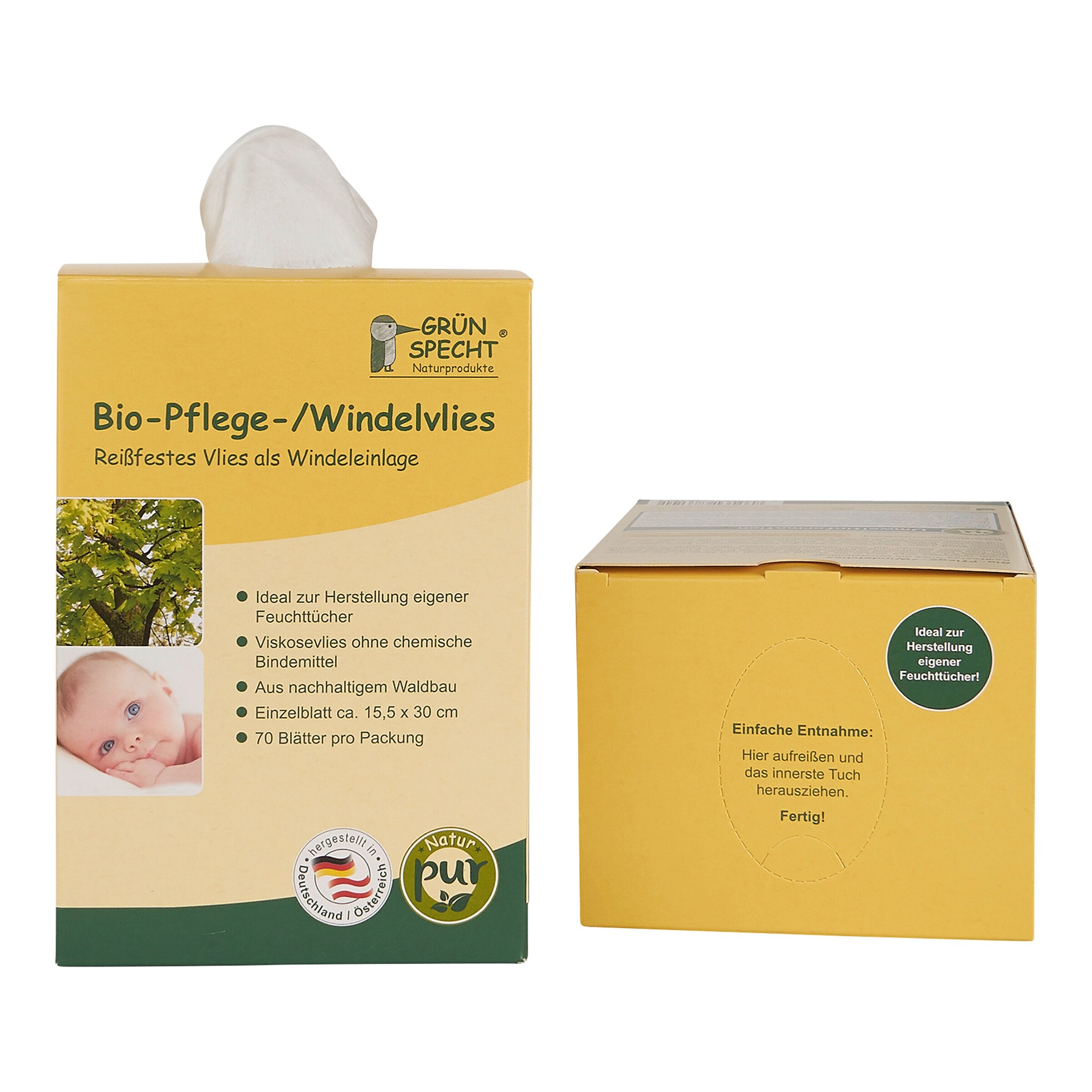 Grünspecht Bio-Pflege/Windelvlies 70Blatt