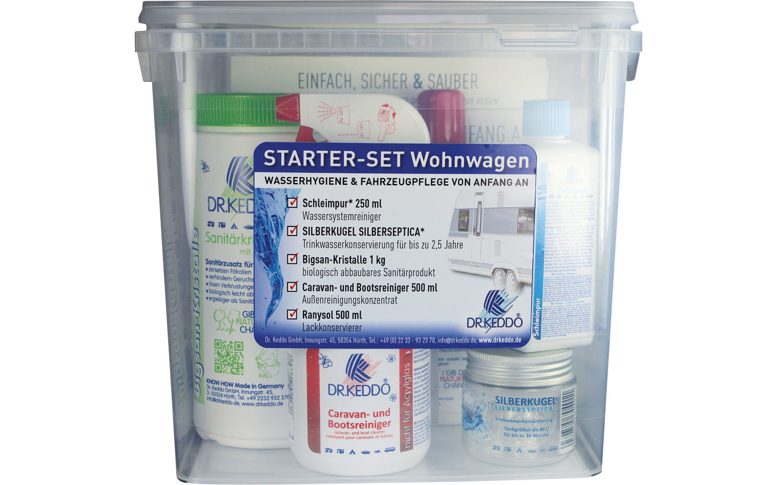 Dr. Keddo Starter-Set Wasserhygiene und Fahrzeugpflege - Wohnwagen