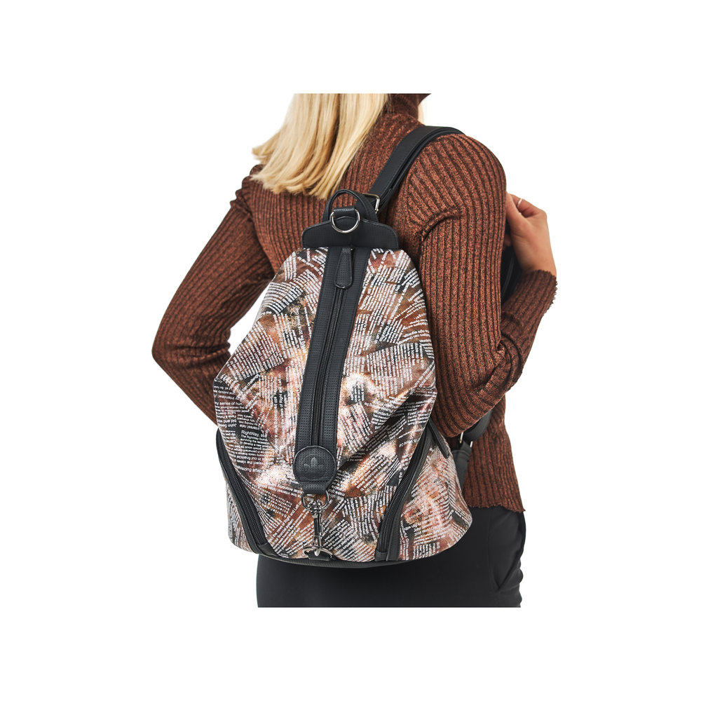 Rieker Rucksack metallic schwarz