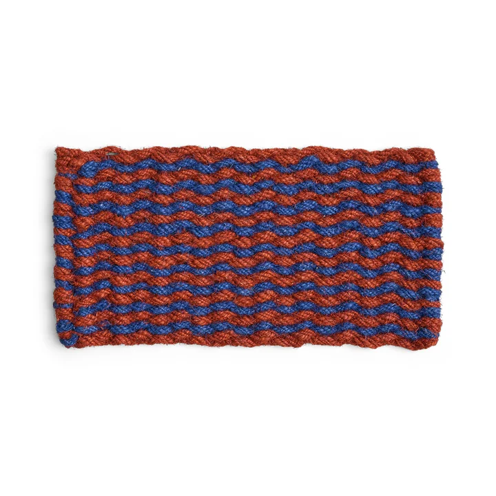 HAY - Coco Fussmatte, stripe wave, braun / navy