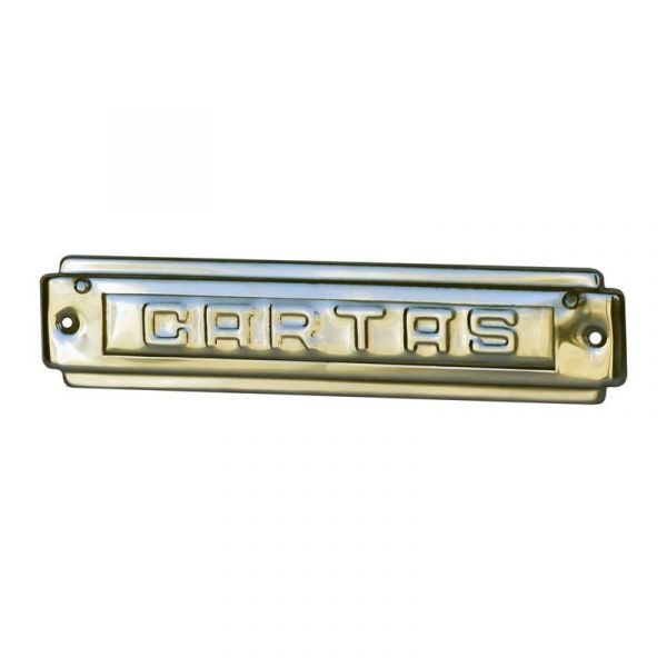 EDM Placa para Caixa de Correio Latão Polido 22x5cm - EDM85577