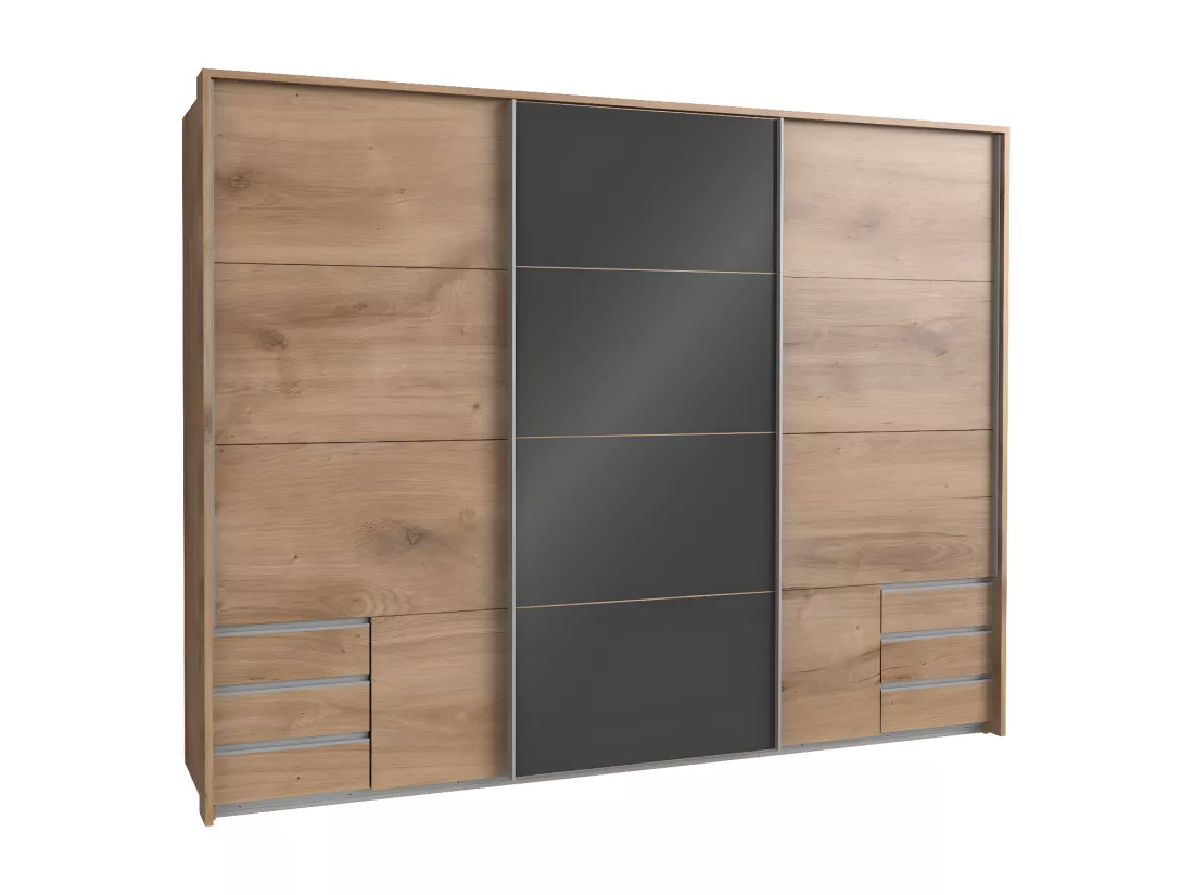 Ensemble chambre adulte Imitation chêne poutre - 180 x 200 cm