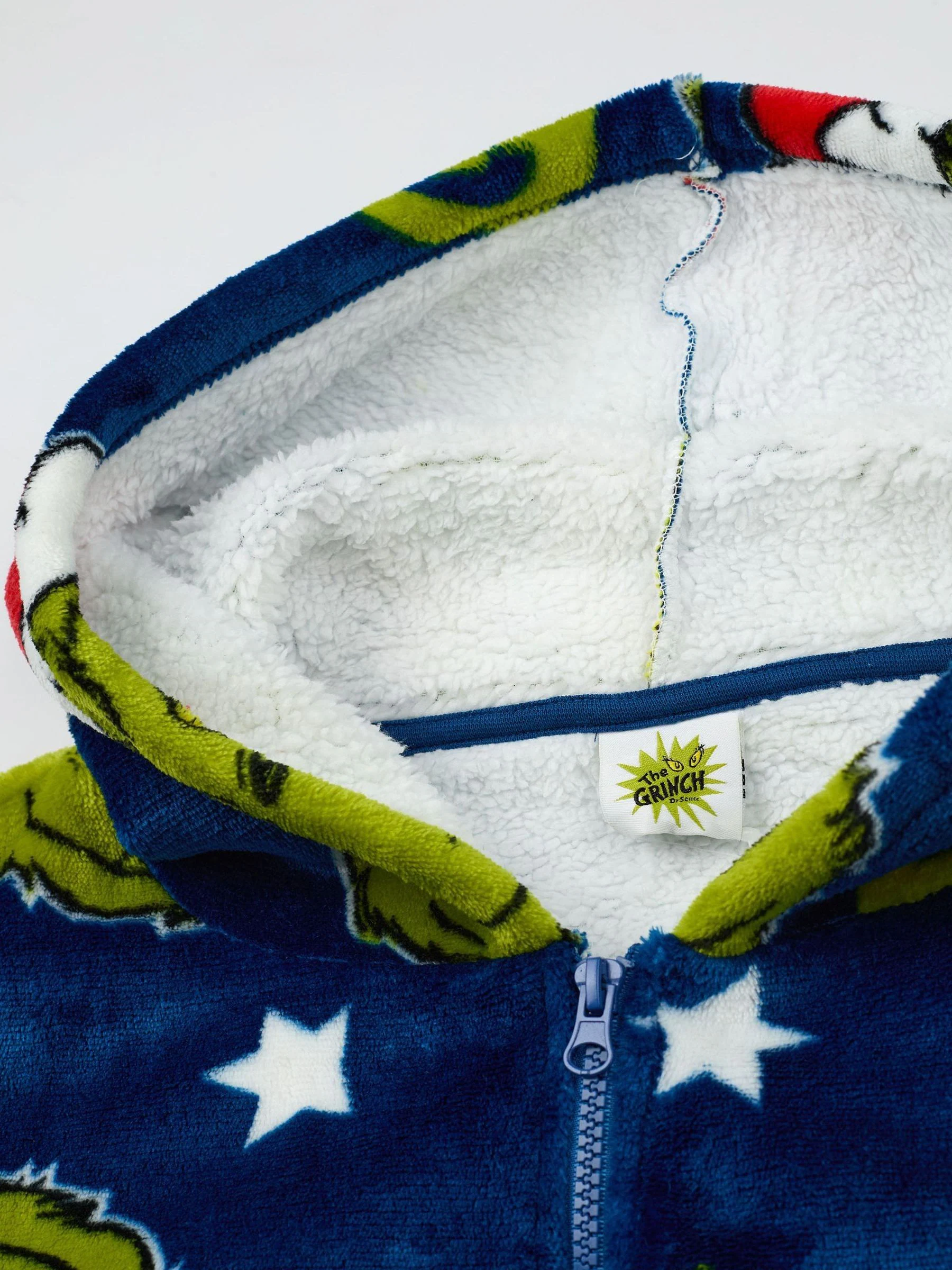 Vanilla Underground Uniseks The Grinch deken hoodie met rits voor volwassenen