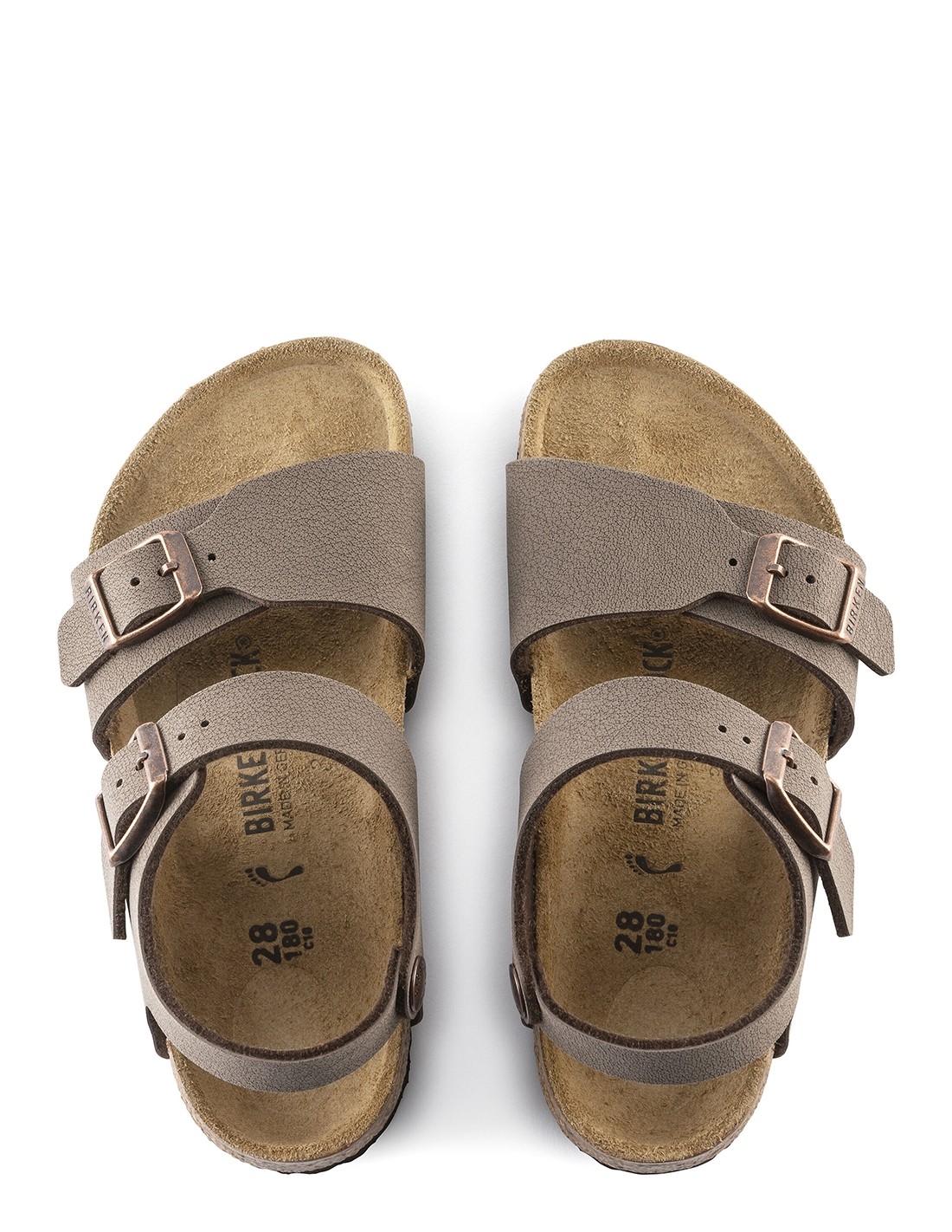 birkenstock sandales enfant new york cuir mocha marron
