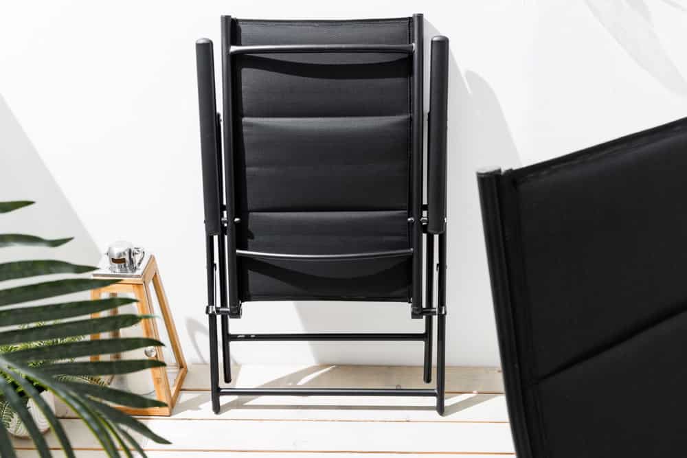 Outdoor Gartenstuhl COMFORT LINE anthrazit zusammenklappbar wetterfest Hochlehner