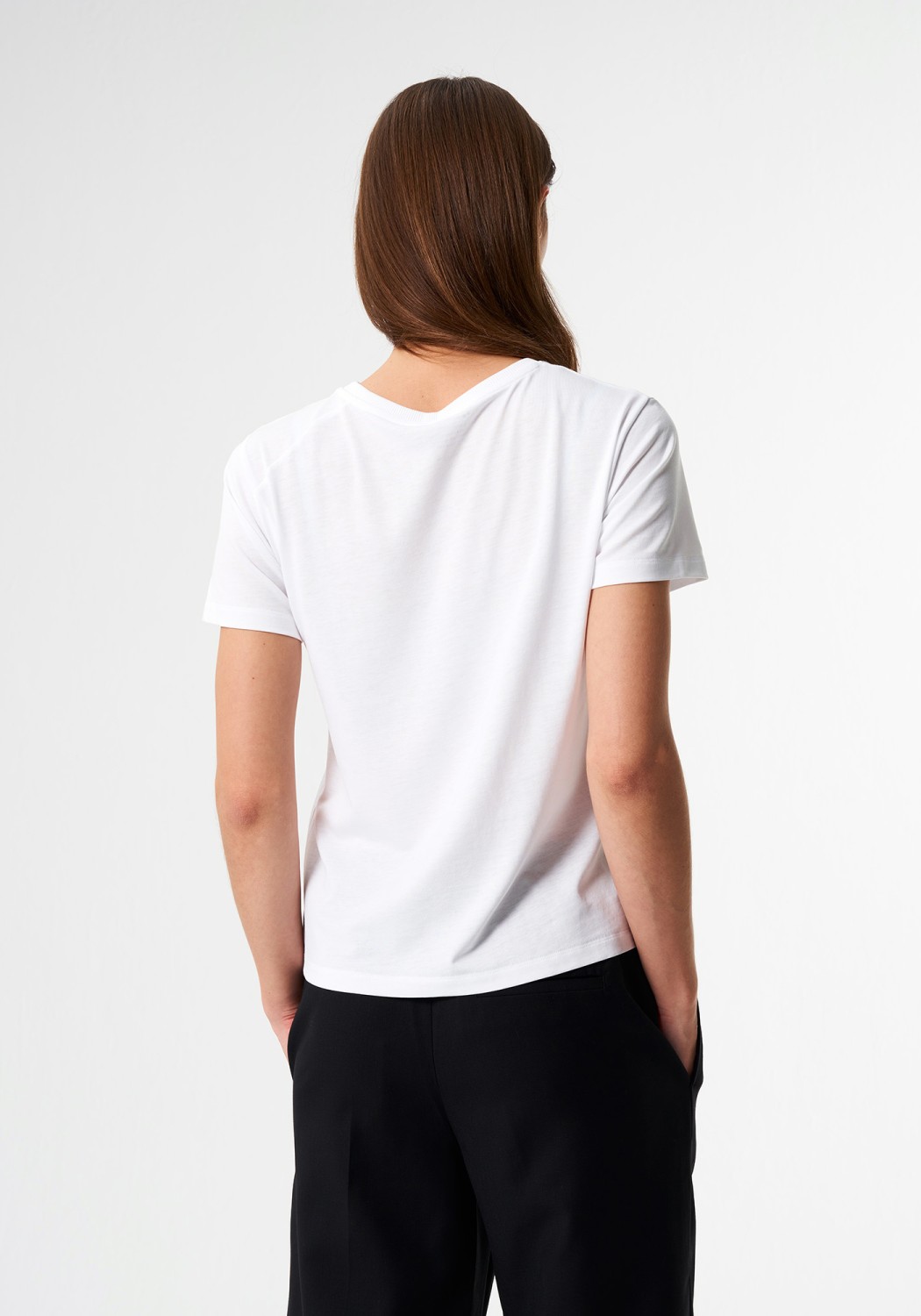Pinqponq T-Shirt Tencel™ Tone Wooden White