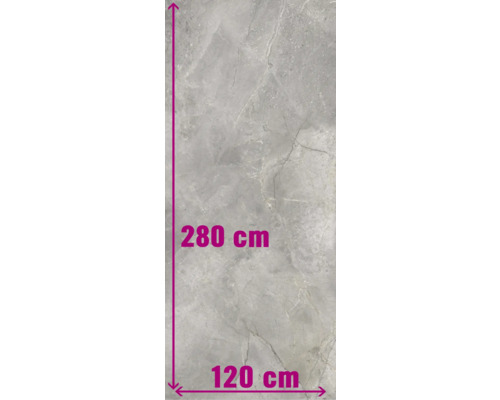 Porseleinen wand- en vloertegel Lido 279,7 x 119,7 cm zilver