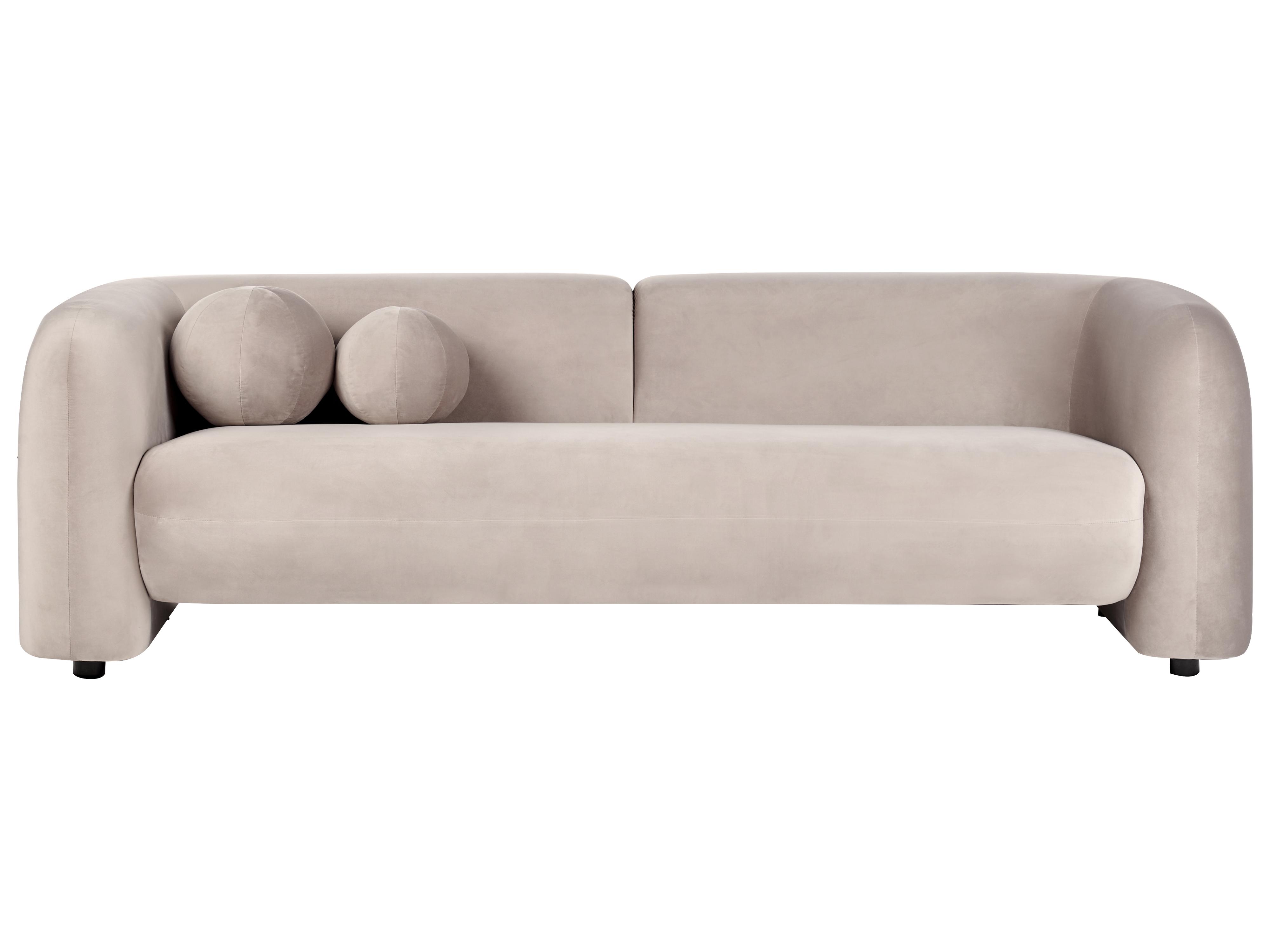 Bankenset 4-zits LEIREN Fluweel Taupe