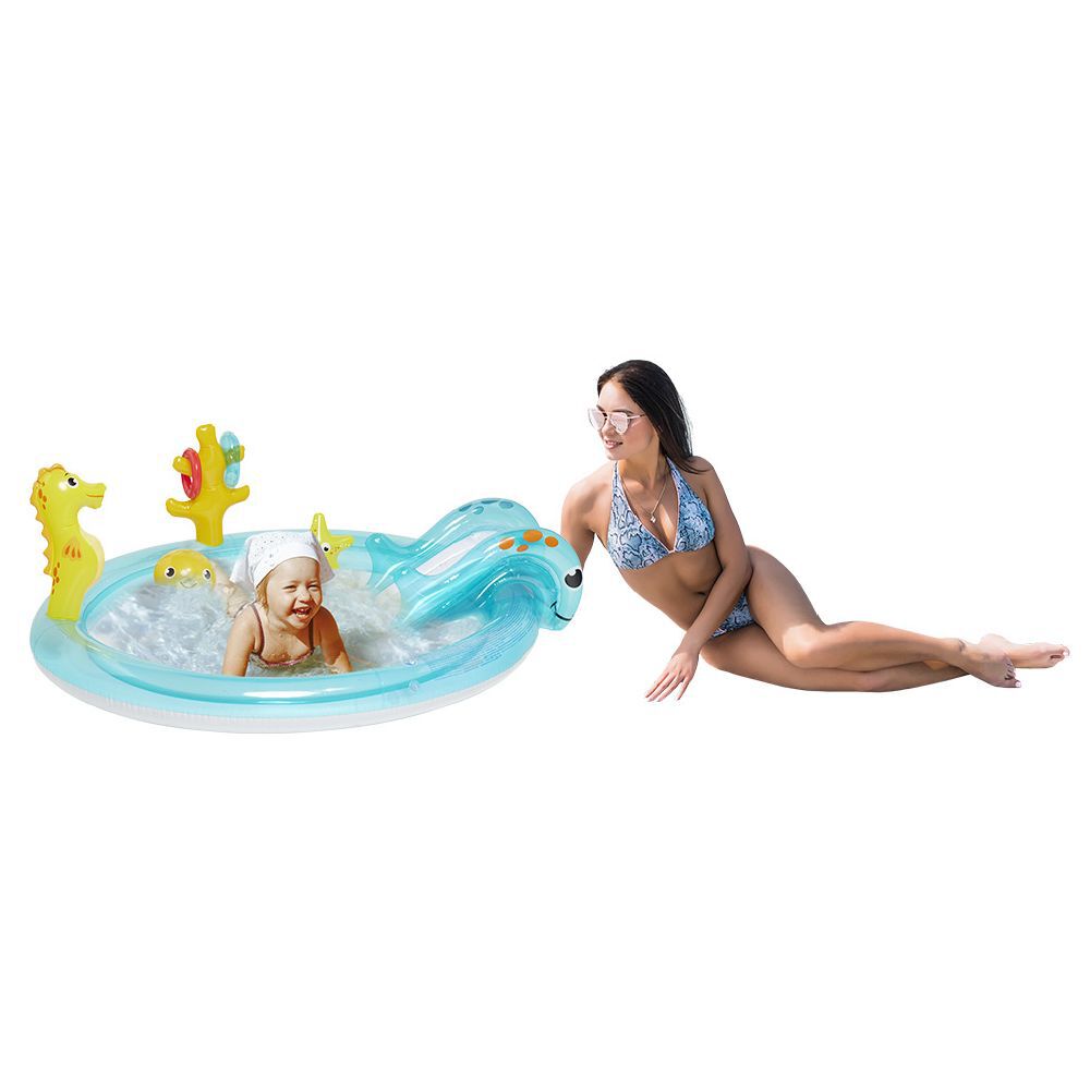 Aire de jeu toboggan hippocampe