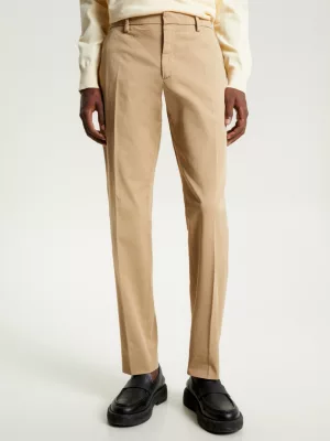 Calças militares slim fit tingidas em peça