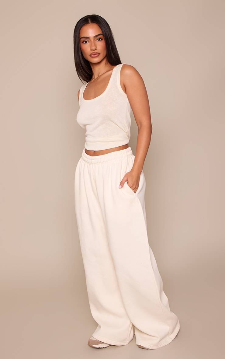 Crème Jogging Petite Taille Jambes Extra Larges