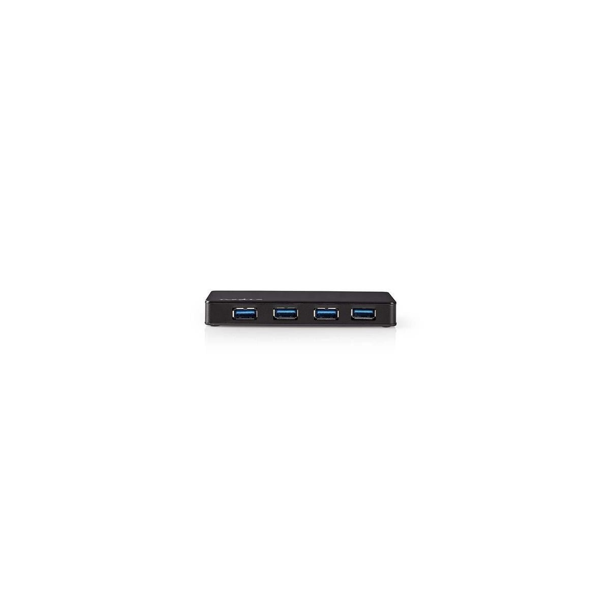 Nedis USB-hub | USB-A Han | 4x USB A Female | 4-Port port(s) | USB 3.2 Gen 1 | Nettstrøm drevet / USB-Strøm | 4x USB