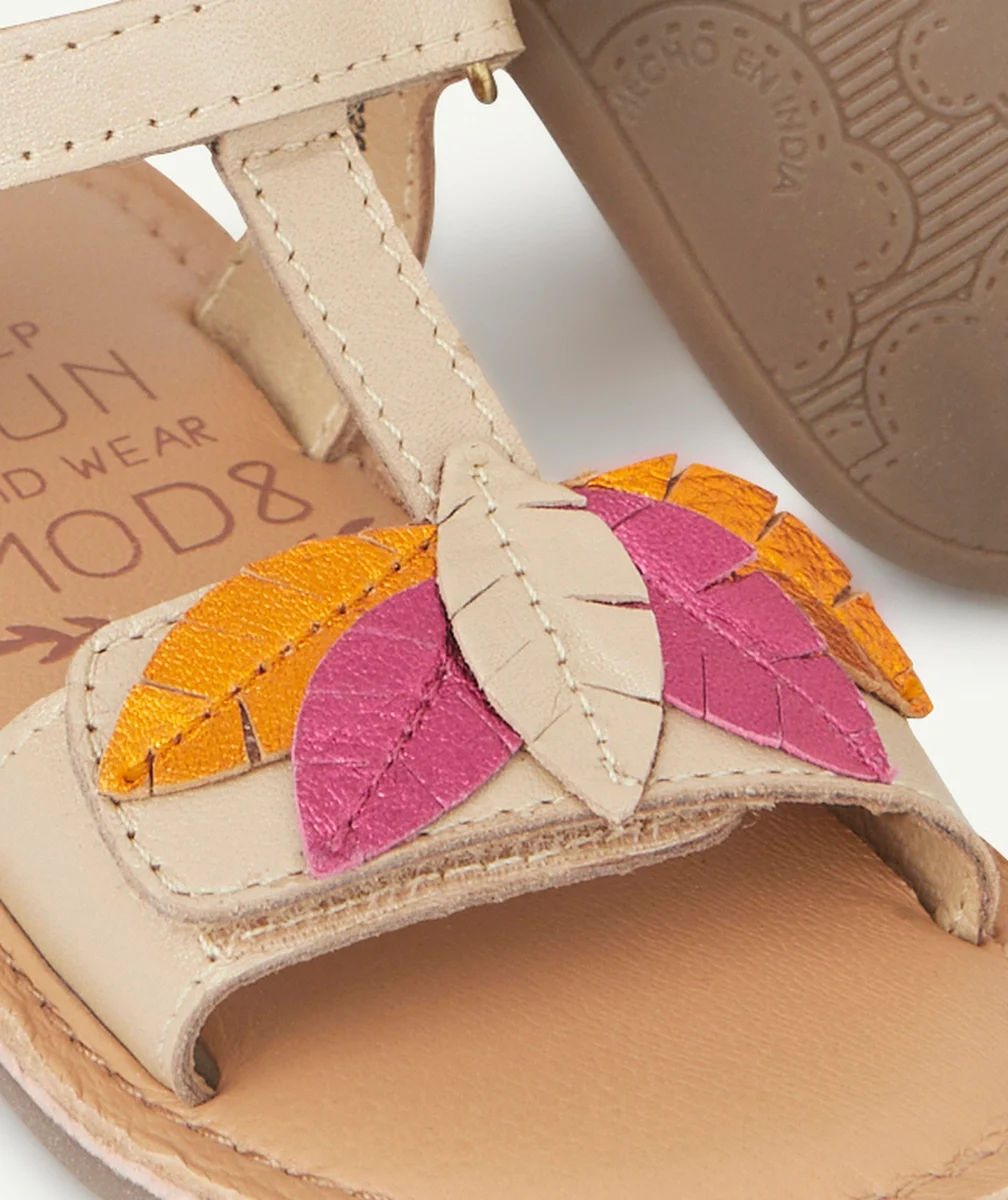 MOD8SANDALES EN CUIR CLOLEAF OR