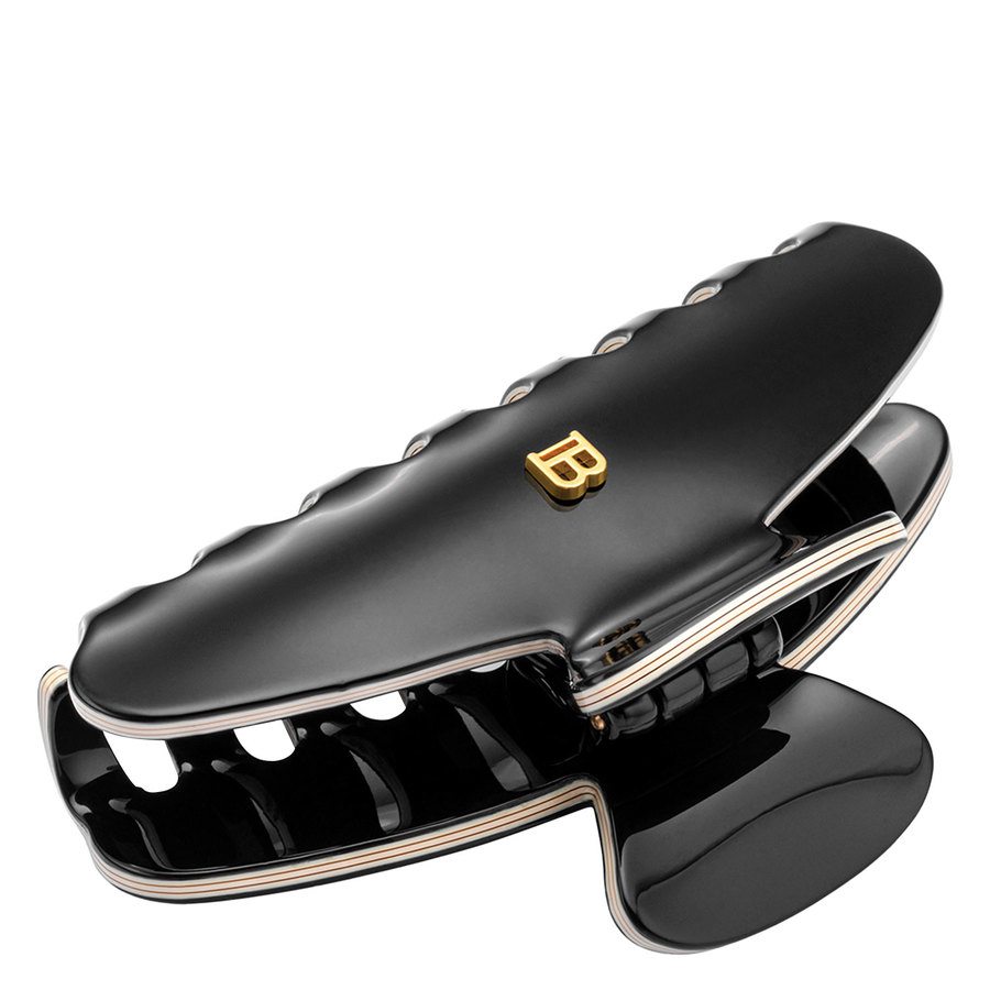 Balmain Cellulose Acetate Pince à Cheveux Medium Black/White