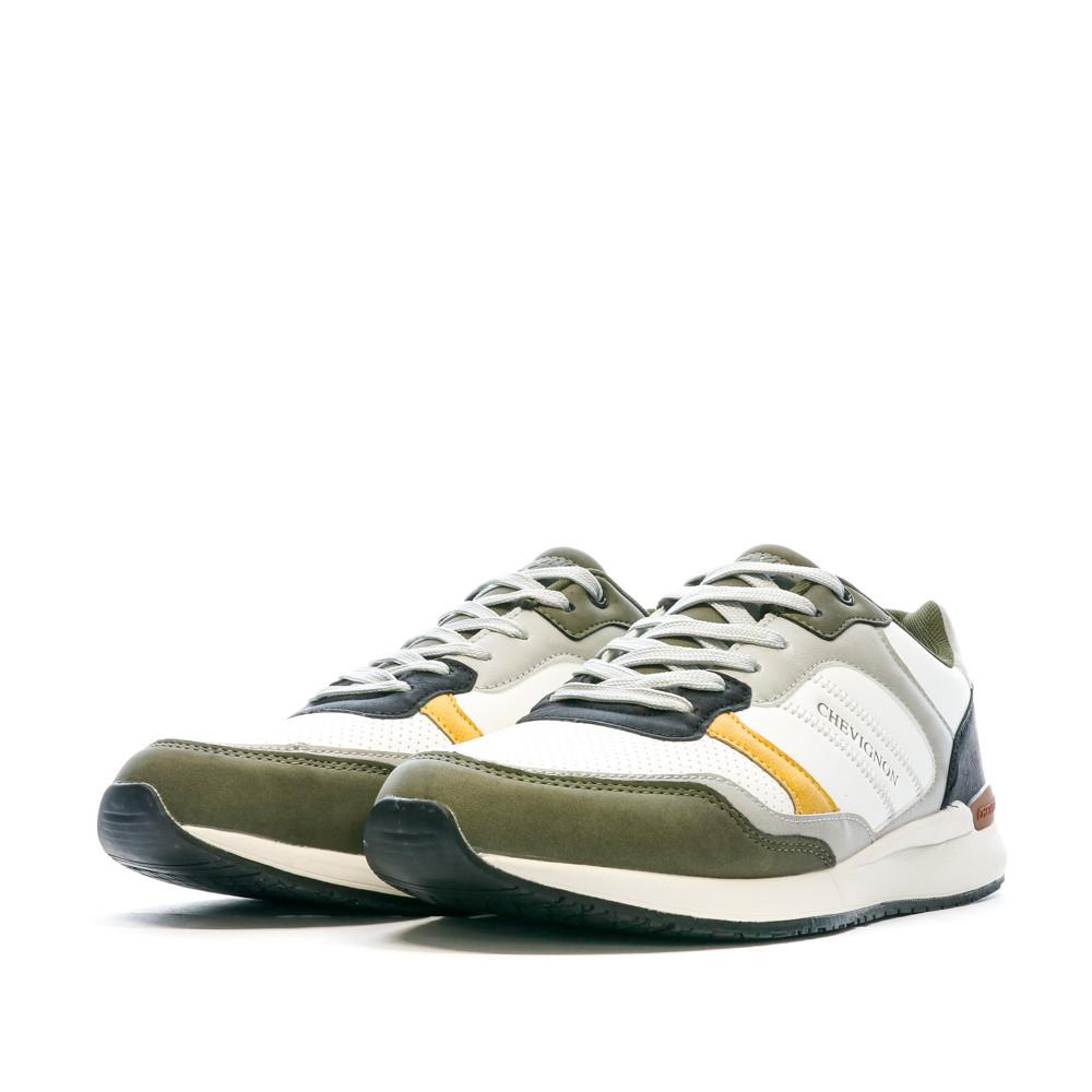 Chevignon Baskets Blanches/Kaki/Noires Homme Chevignon Cairina