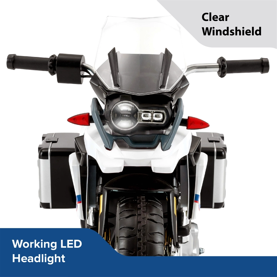 ROLLPLAY Premium Elektro-Motorrad BMW R1200 GS Motorcycle Adventure 12V Weiß Weiß