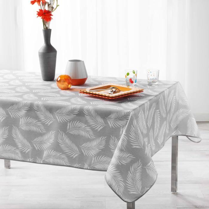 NAPPE RECTANGLE 150X240 CM POLYESTER IMPRIME LIFETTE GRIS