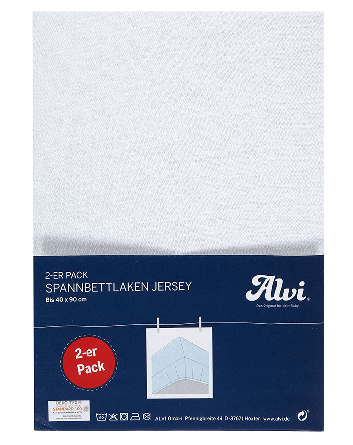 Spannbettlaken SCHLAF GUT (40x90) aus Jersey weiß