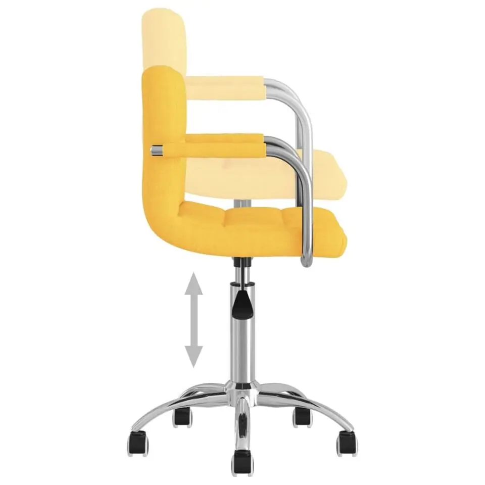 vidaXL - Bureaustoel - Geel - Stof
